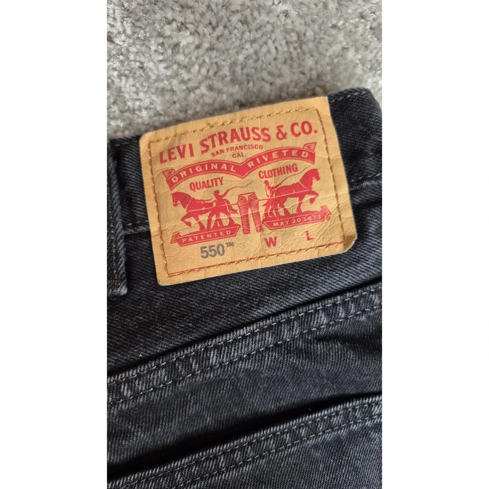 VTG Levis 550 Jeans Mens‎ 44x30 Black Made in USA 90s Y2K Relaxed